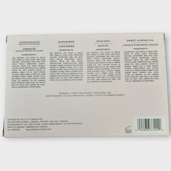 Crabtree & Evelyn NIB Set of 4 0.9oz Hand Therapy Lotion - Picture 7 of 8